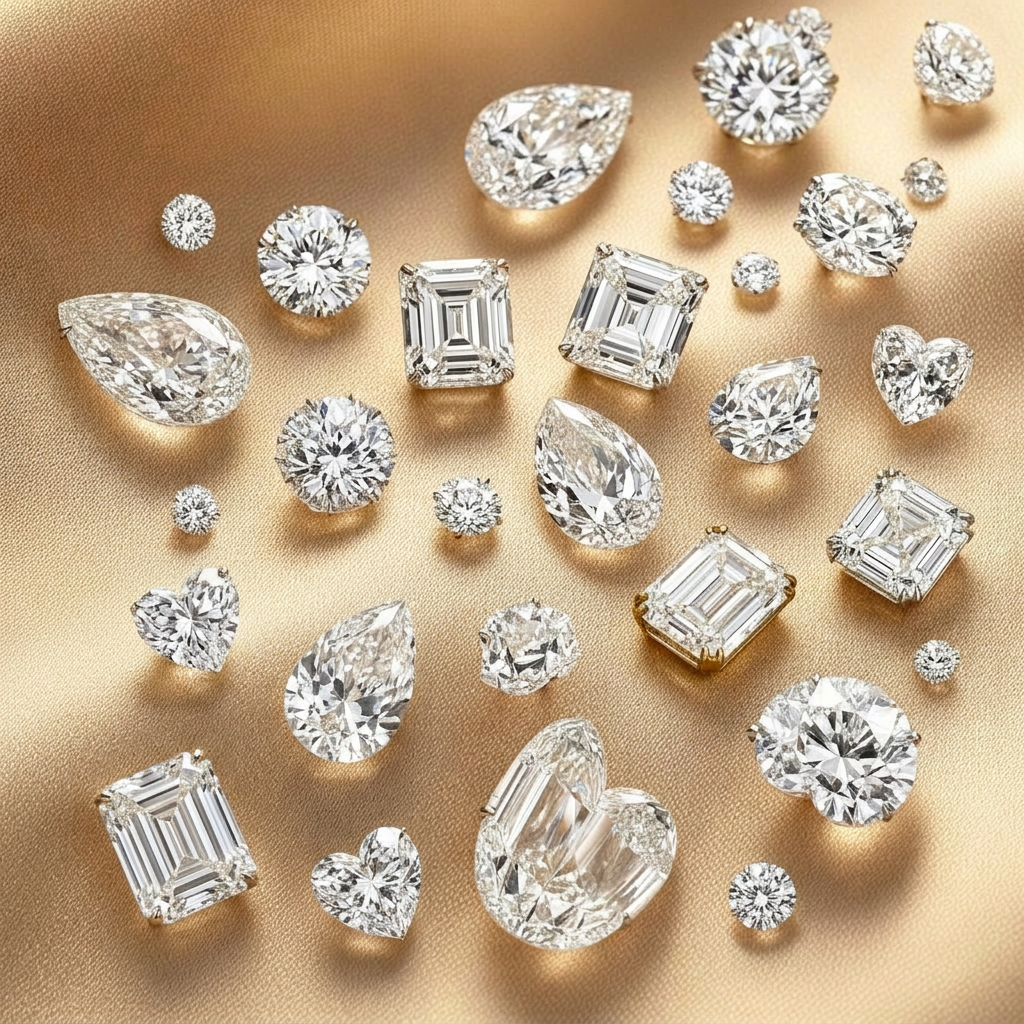 Loose lab-grown diamonds