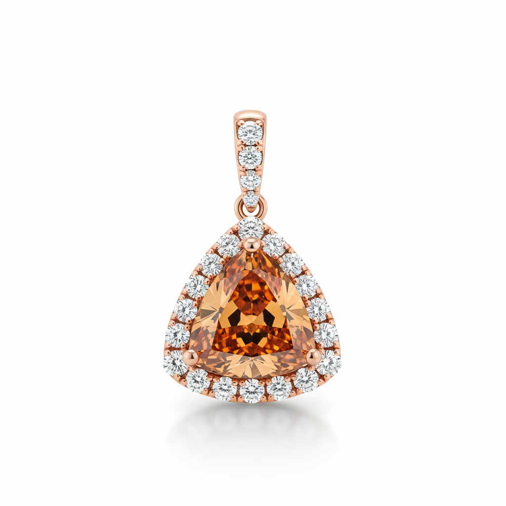 Pendant with diamond 3.103 ct — Front