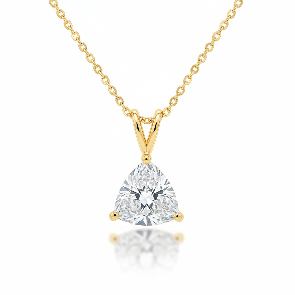 Diamond necklace 0.456 ct — Front