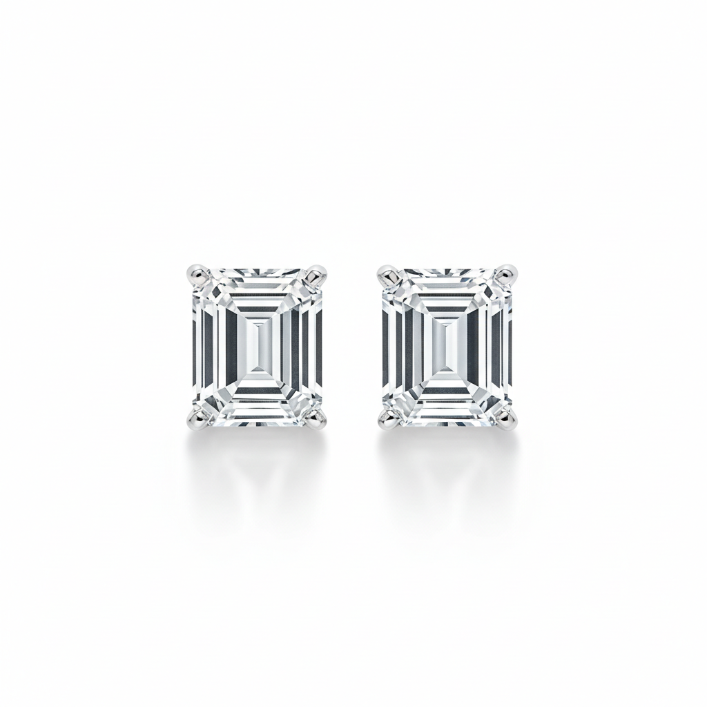 Diamond earrings 1.196 ct — Front