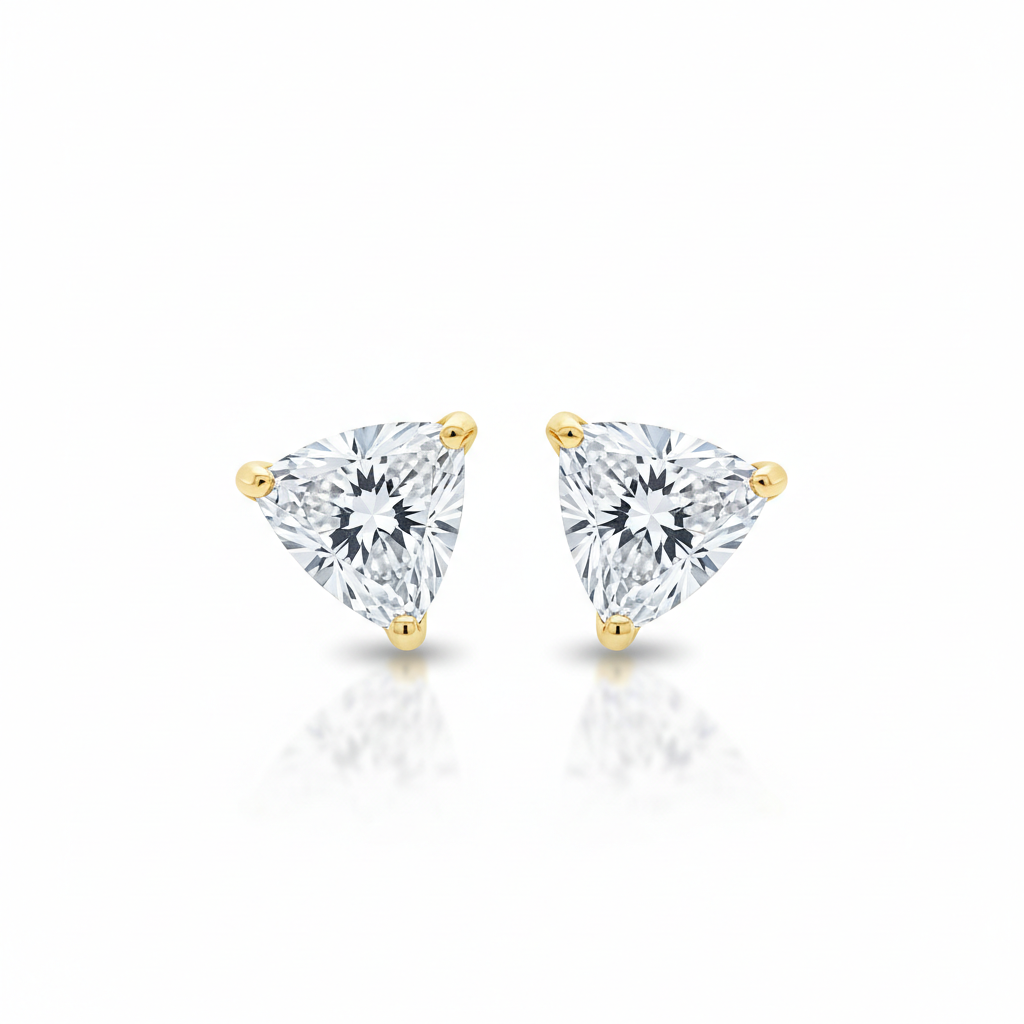 Diamond earrings 0.961 ct — Front