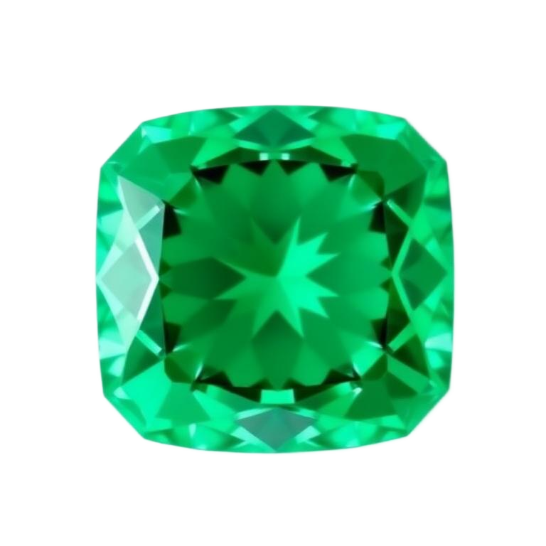 Radiant cut lab-grown diamond, 1.39 ct, color Fancy Green, clarity VS2