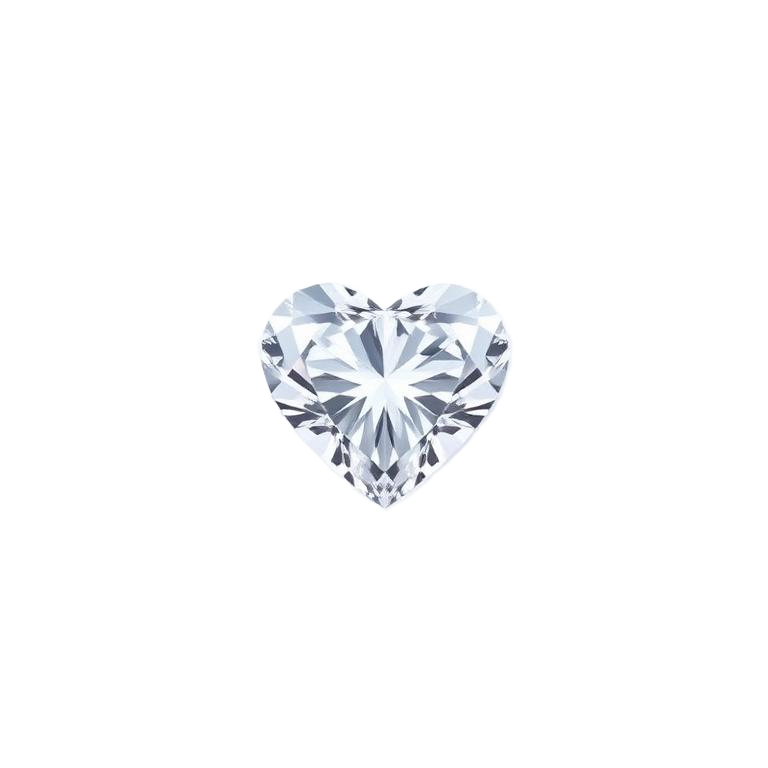 Heart cut lab-grown diamond, 1.04 ct, color D, clarity VVS2