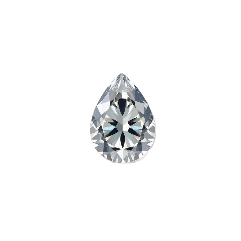 Pear cut lab-grown diamond, 0.518 ct, color D, clarity VS1